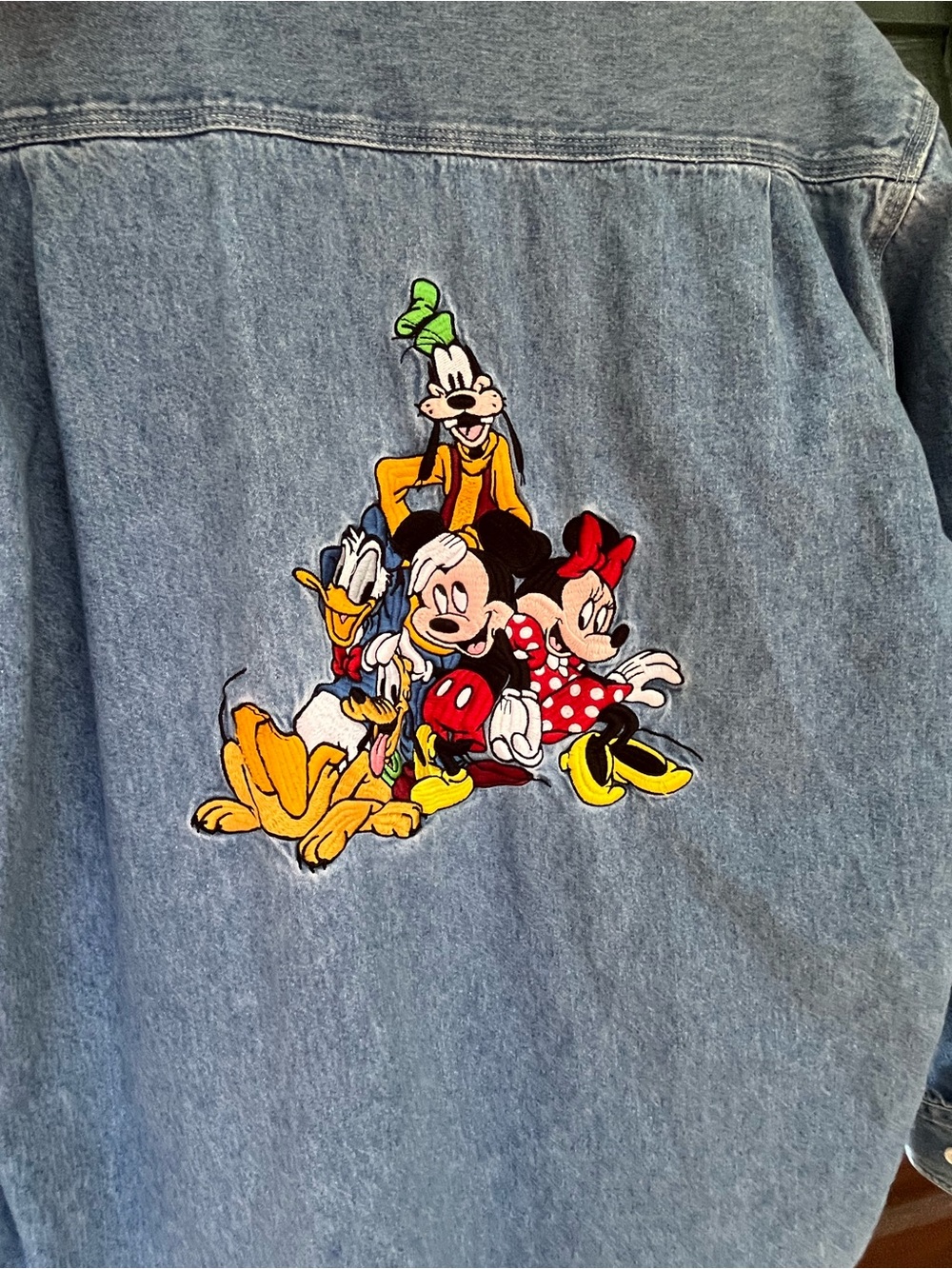 The Disney Store Mickey and Friends Embroidered Back Denim Style Shirt - Picture 4 of 10